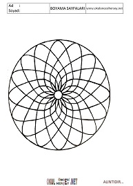 Mandala boyama sayfaları